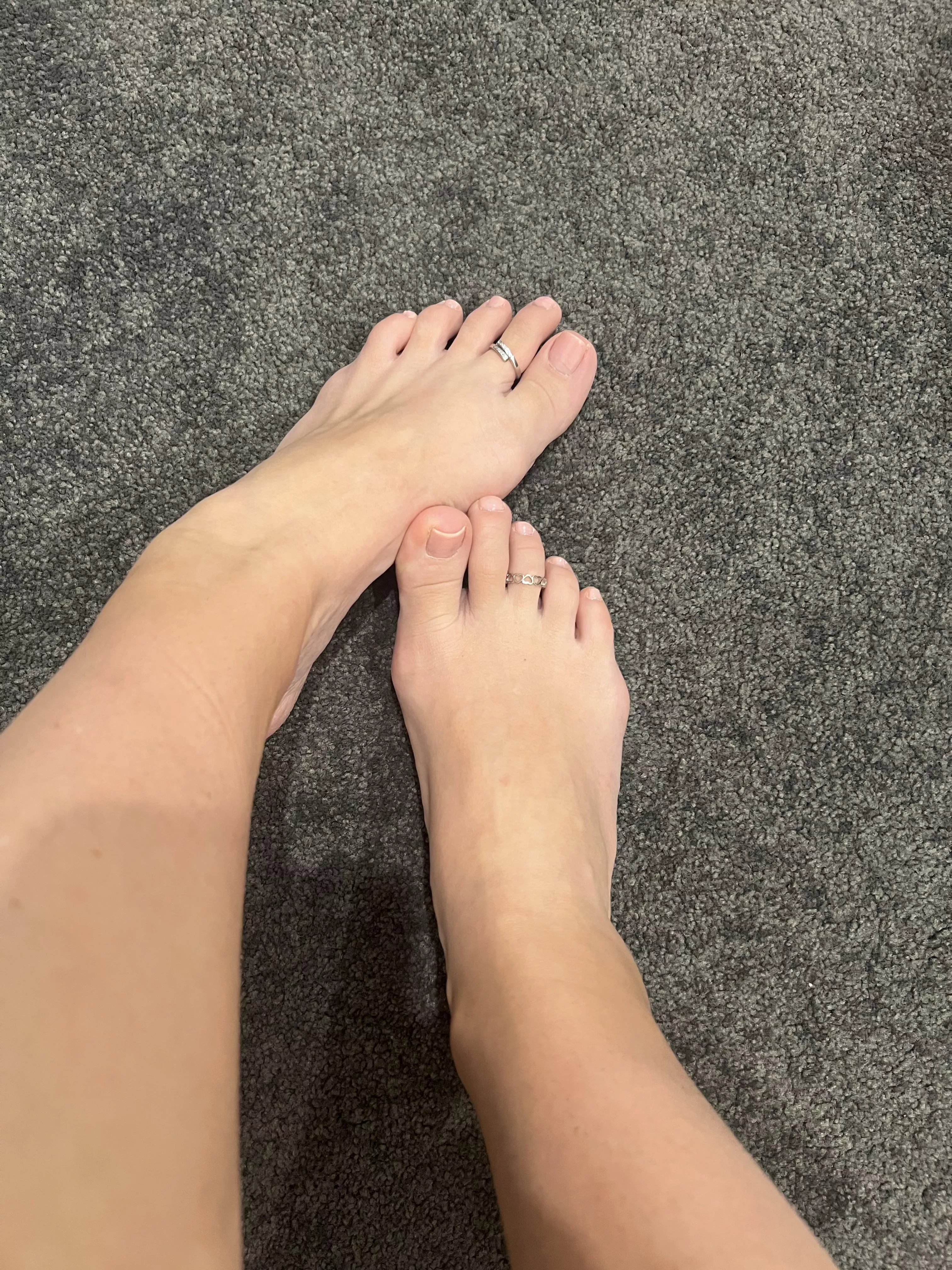 Feeling very cute in these new toe rings  posted by slimbrunette85