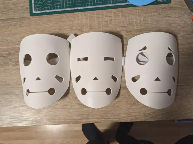 free 3D Model of the Mime and Dash Boy Mask by Damagedcosplays