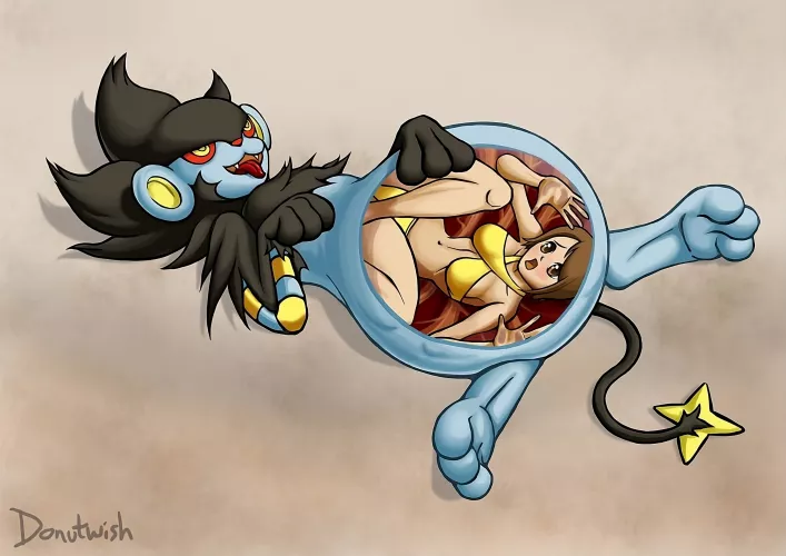 Luxray has an appetite for bikini babes [F] (Donutwish) by TheDarkLordScaryman