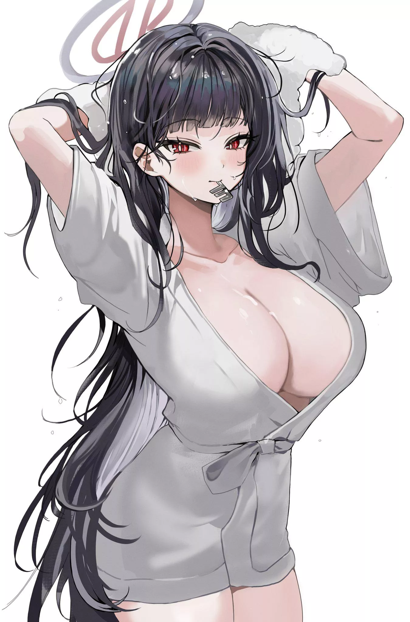 Rio drying her hair [Blue Archive] posted by marxsander2016