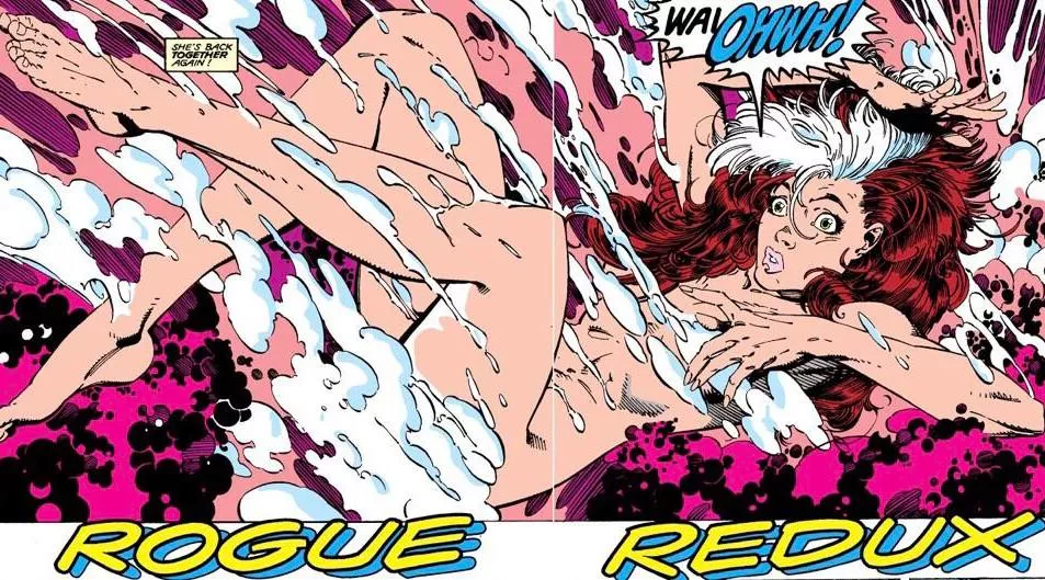 Rouge falling without her uniform [Uncanny X-Men (1990) #269] posted by sandmansuperman