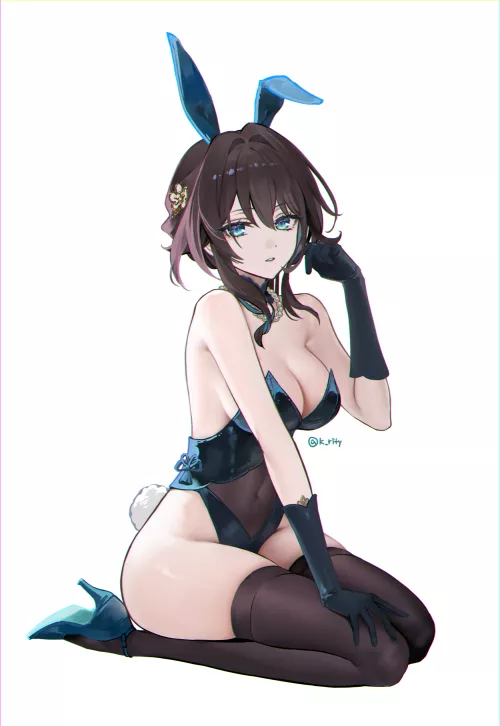 Ruan Mei wearing a bunny outfit [Honkai: Star Rail] by marxsander2016