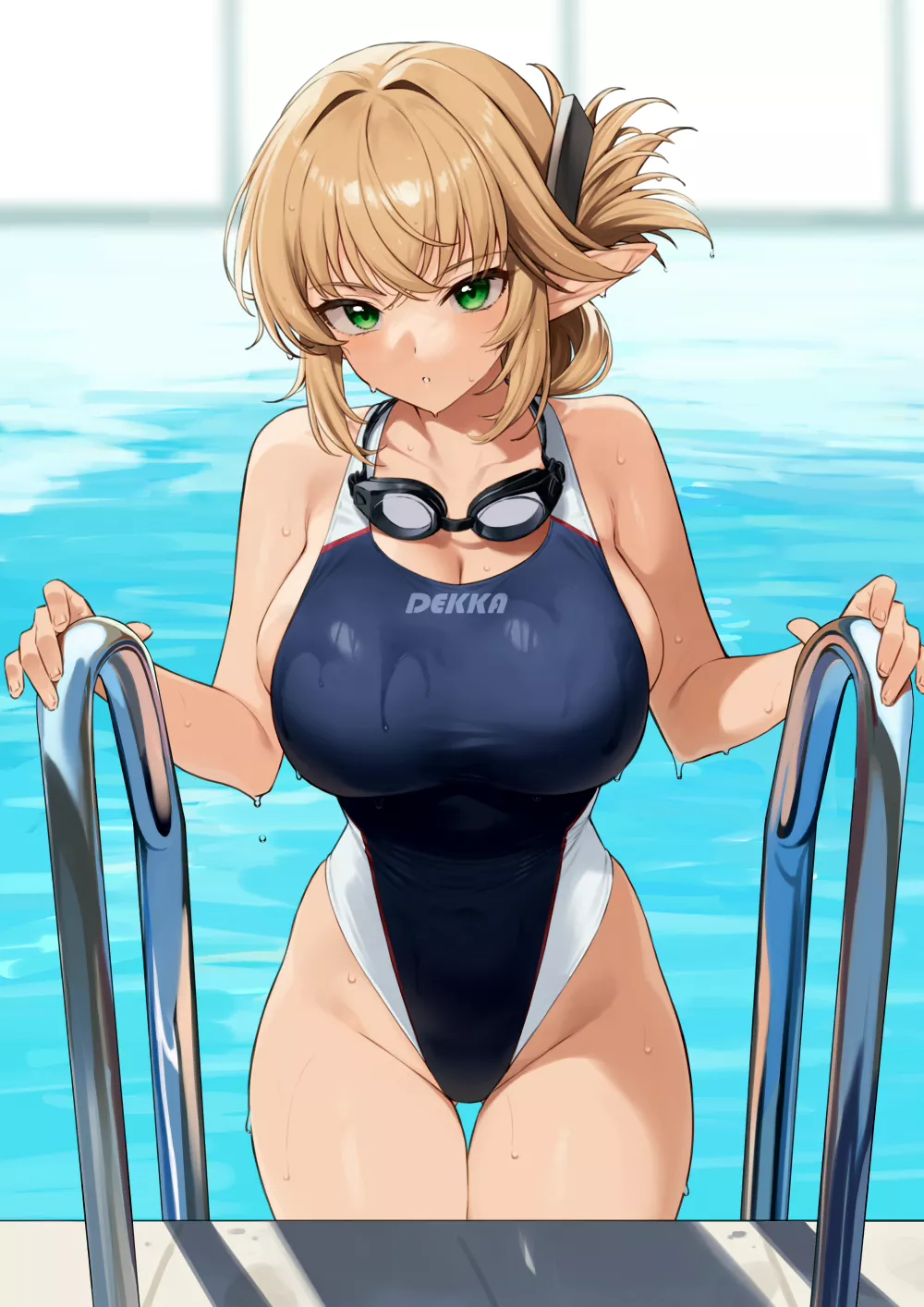 Swimsuit Aegis exiting the pool posted by marxsander2016