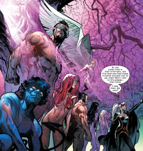This is one of the main things I'm gonna miss about Krakoa. The placement of the tip of Kurt's tail seems to be editorially mandated.[House of X (2019) #5] by sandmansuperman