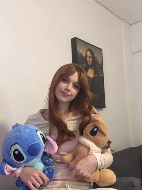 Geeky sunday with my Stitch and Eevee by GlitterJosie