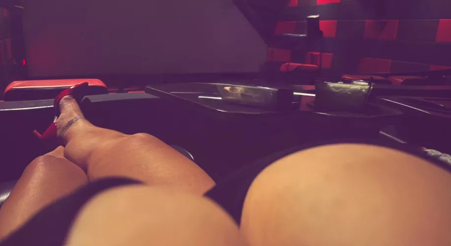 Heels matched my movie theater. :) by Shortandthicck2