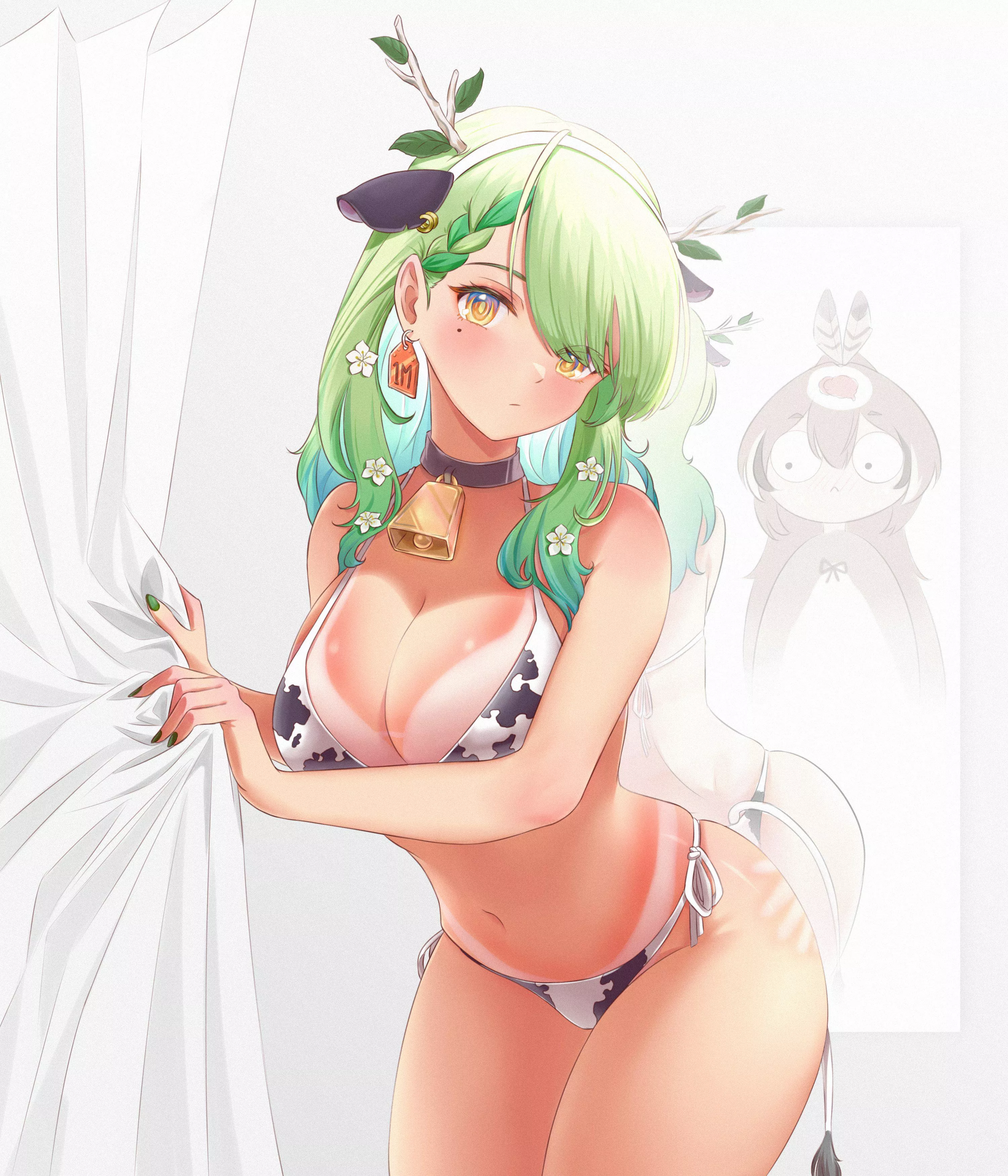Tanned Cowkini Fauna [Hololive] posted by A_MASSIVE_PERVERT