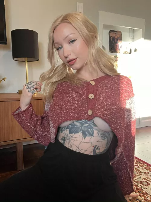 the only thing better than putting a cozy sweater on is taking it off [f] by CarpetbagFishpaste