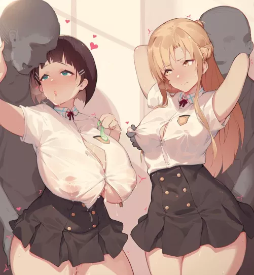 asuna asked suguha how to be a good girlfriend to her brother, so now suguha is teaching her how to be one by su77ocatio6