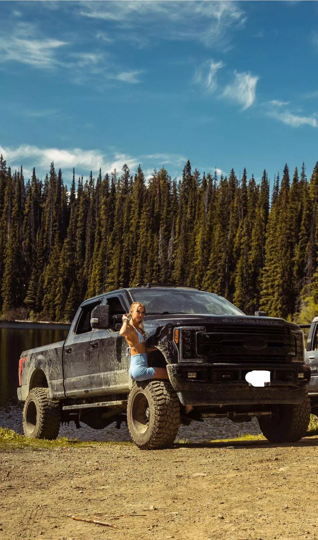 Can I pose on your truck?😈🩷 posted by BassLunax