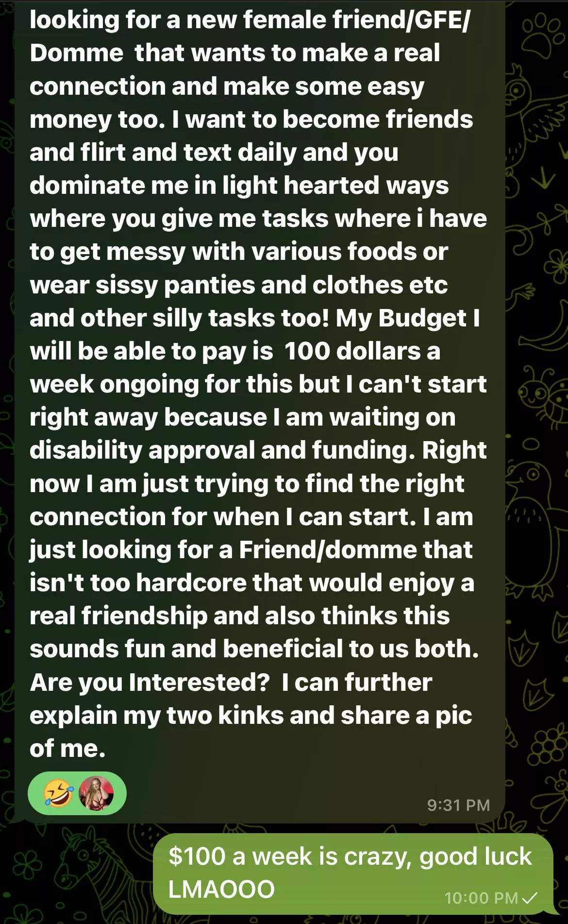 Cheap GFE 💀 posted by mistressrayna