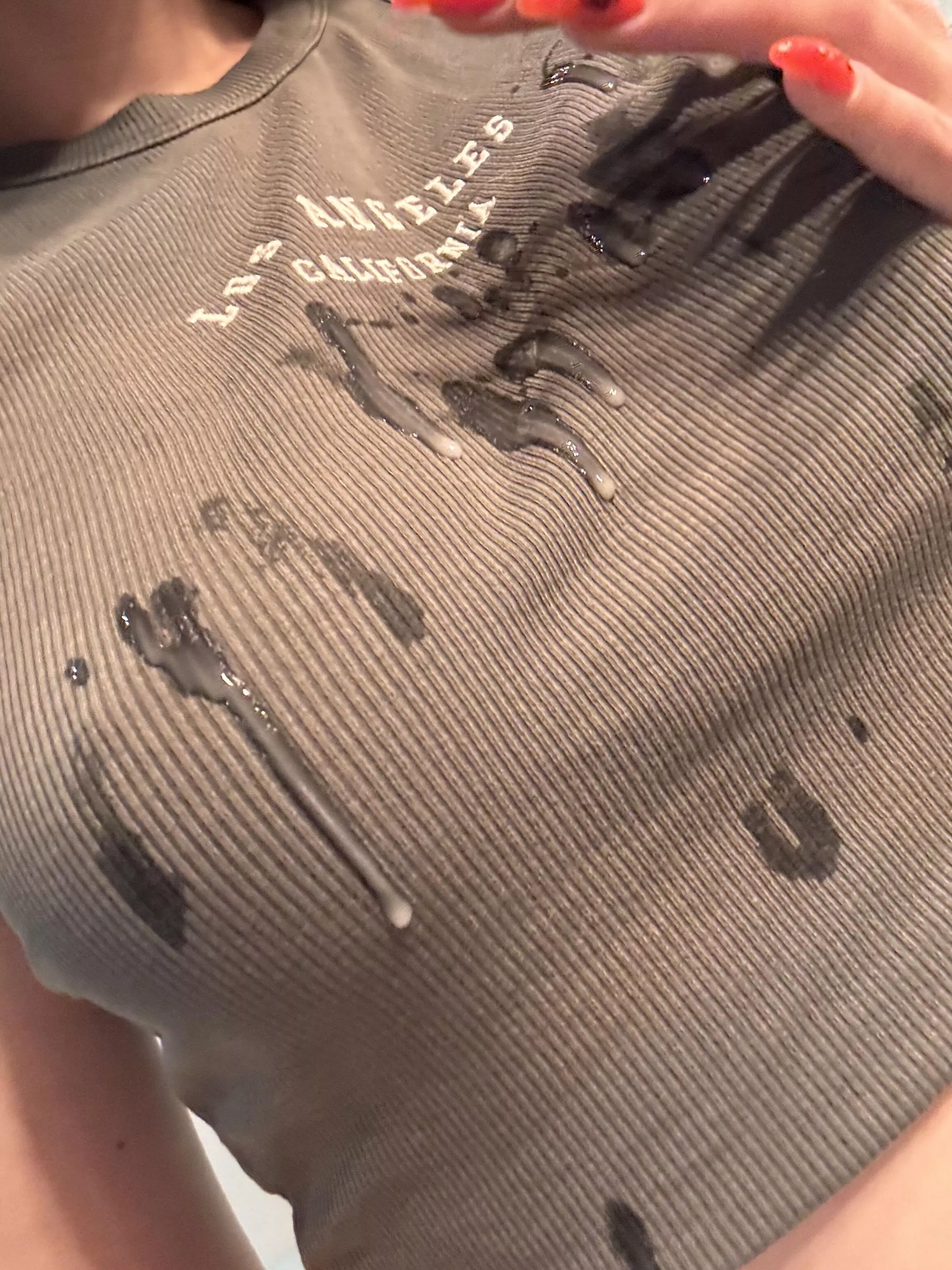 Decorated all my clothes with fresh cum posted by Belvil