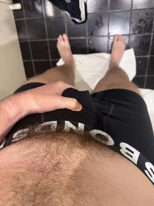 My pubes stick out my underwear 😛😈 by sexyausboy