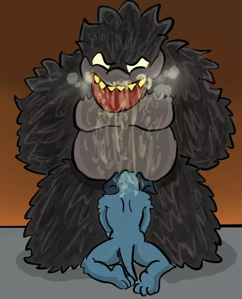 Releasing a strapped beast (art by me) by Navie_IOI