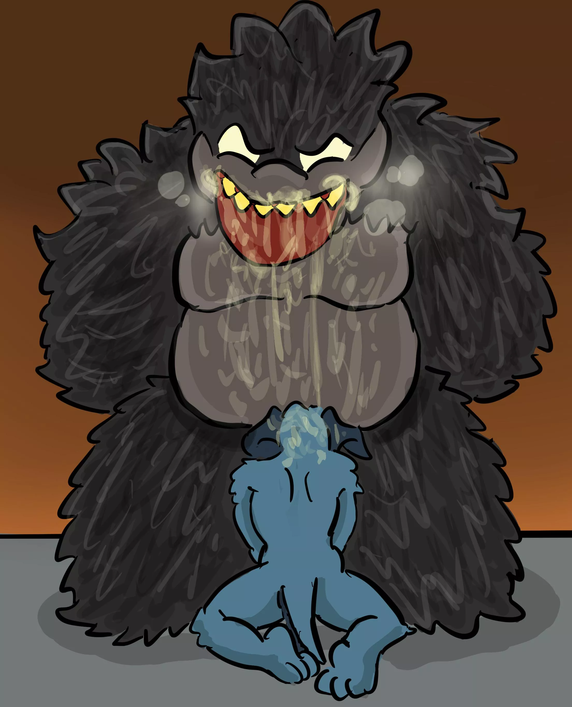 Releasing a strapped beast (art by me) posted by Navie_IOI