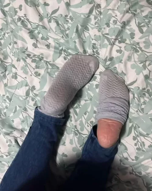 Should I finish peeling these socks off. Or do I pull them up by CatalinaBustamante