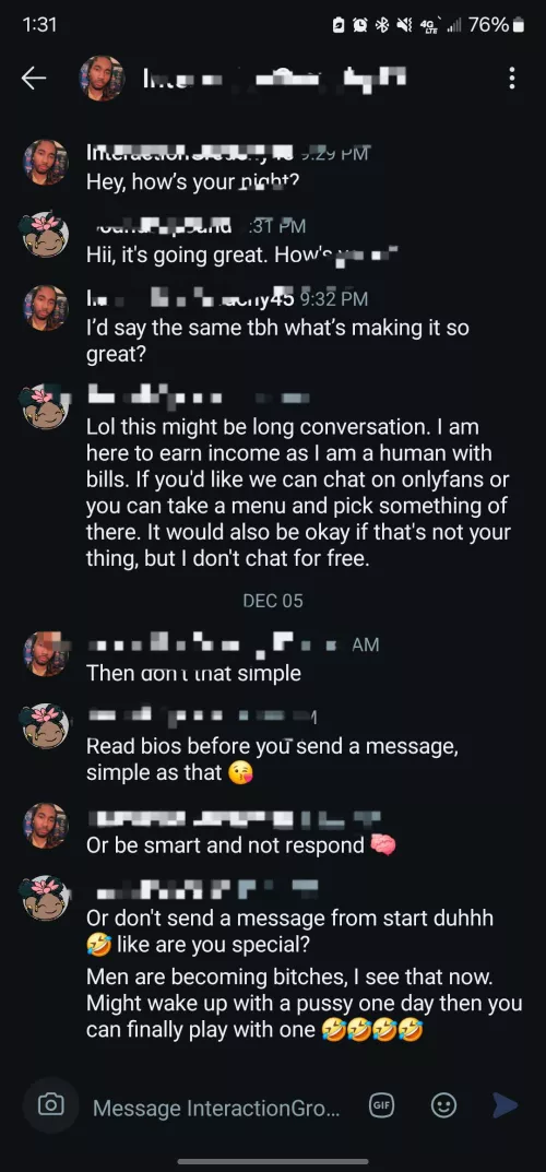 Then proceeded to report my account because I hurt his p**** 🤣 by BUSTY_ebony-Queenie