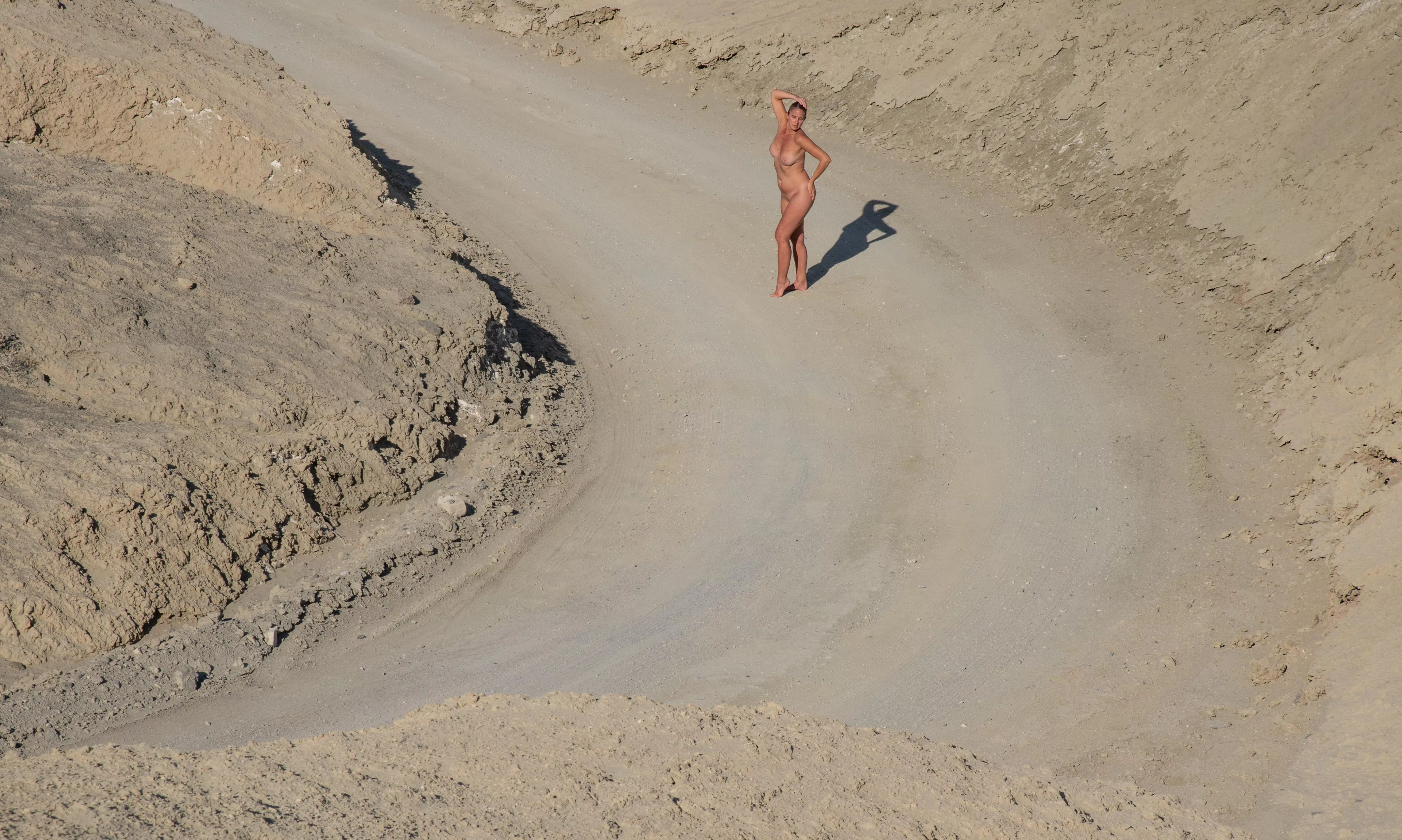 Walking along a dusty back road in Death Valley. posted by CountryGirlMILF
