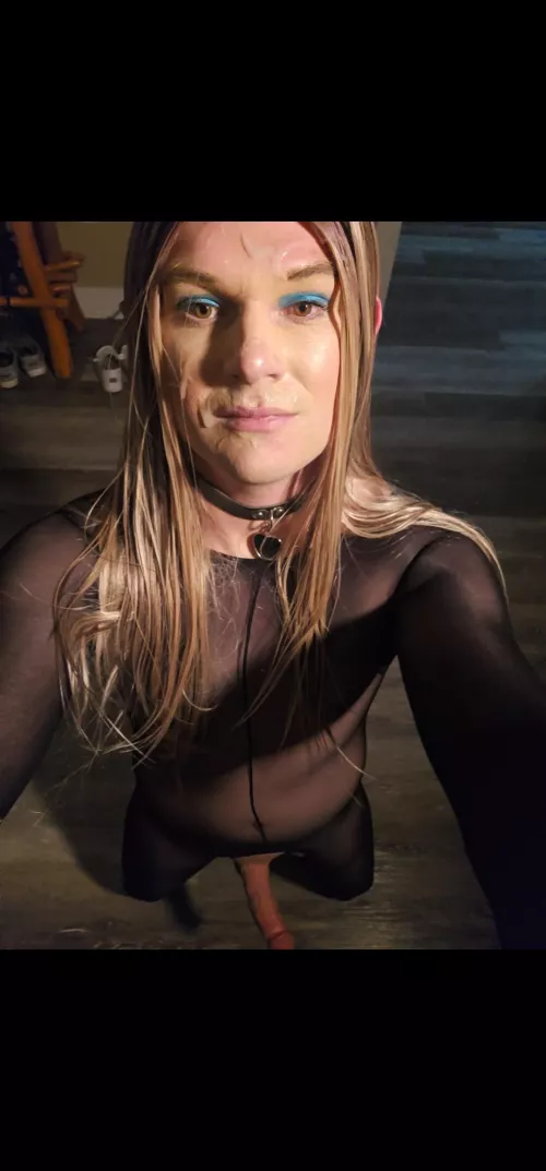 Wearing Daddy's cum on my face got me all excited 😈 by AvaDaSissySlut