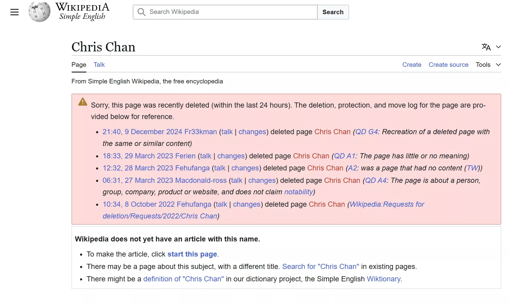 Welp, the simple English wikipedia page got the axe. posted by eat-dust-43