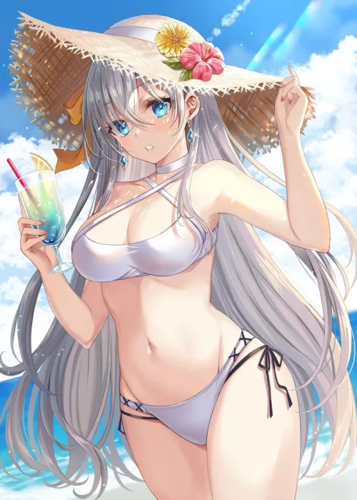 When the hair matches the bikini by Angie_bun