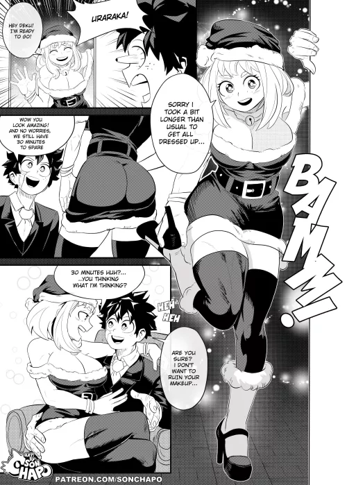 Izuku and Ochako’s first Christmas together (Sonchapo) by MillionHypotheses