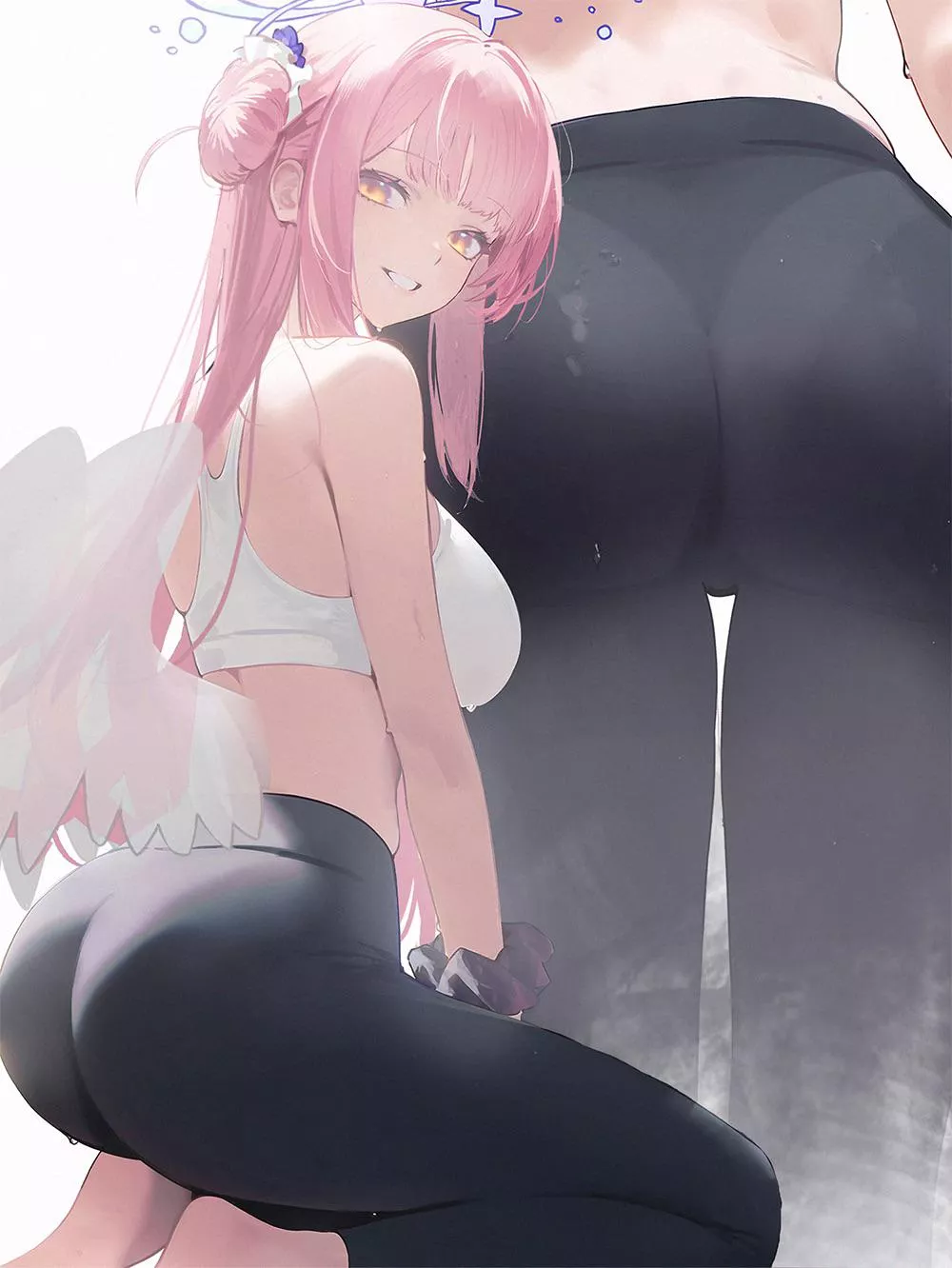 Mika in yoga pants (DriveShot) [Blue Archive] posted by llamanatee