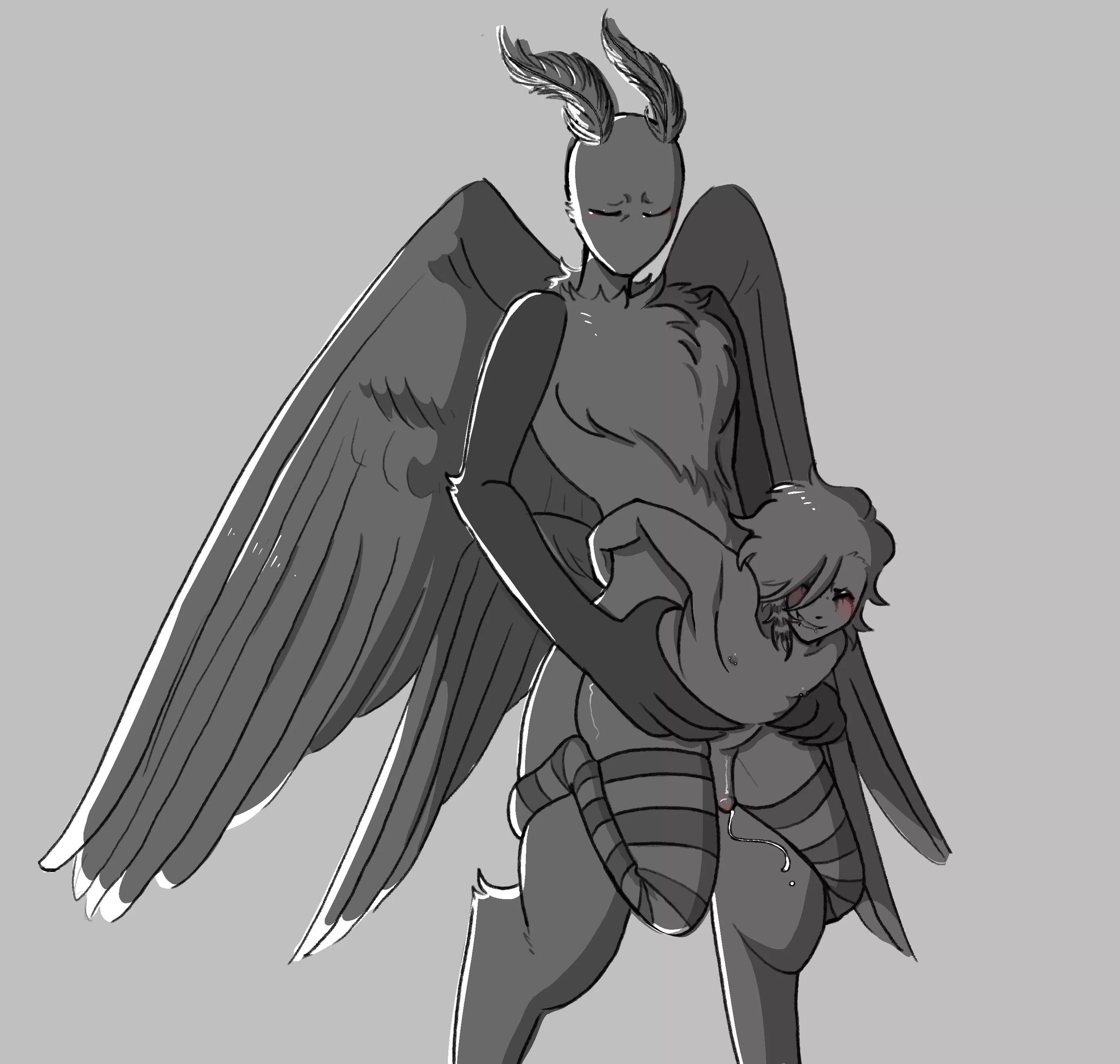 mothman and emo guy posted by seraphimcum