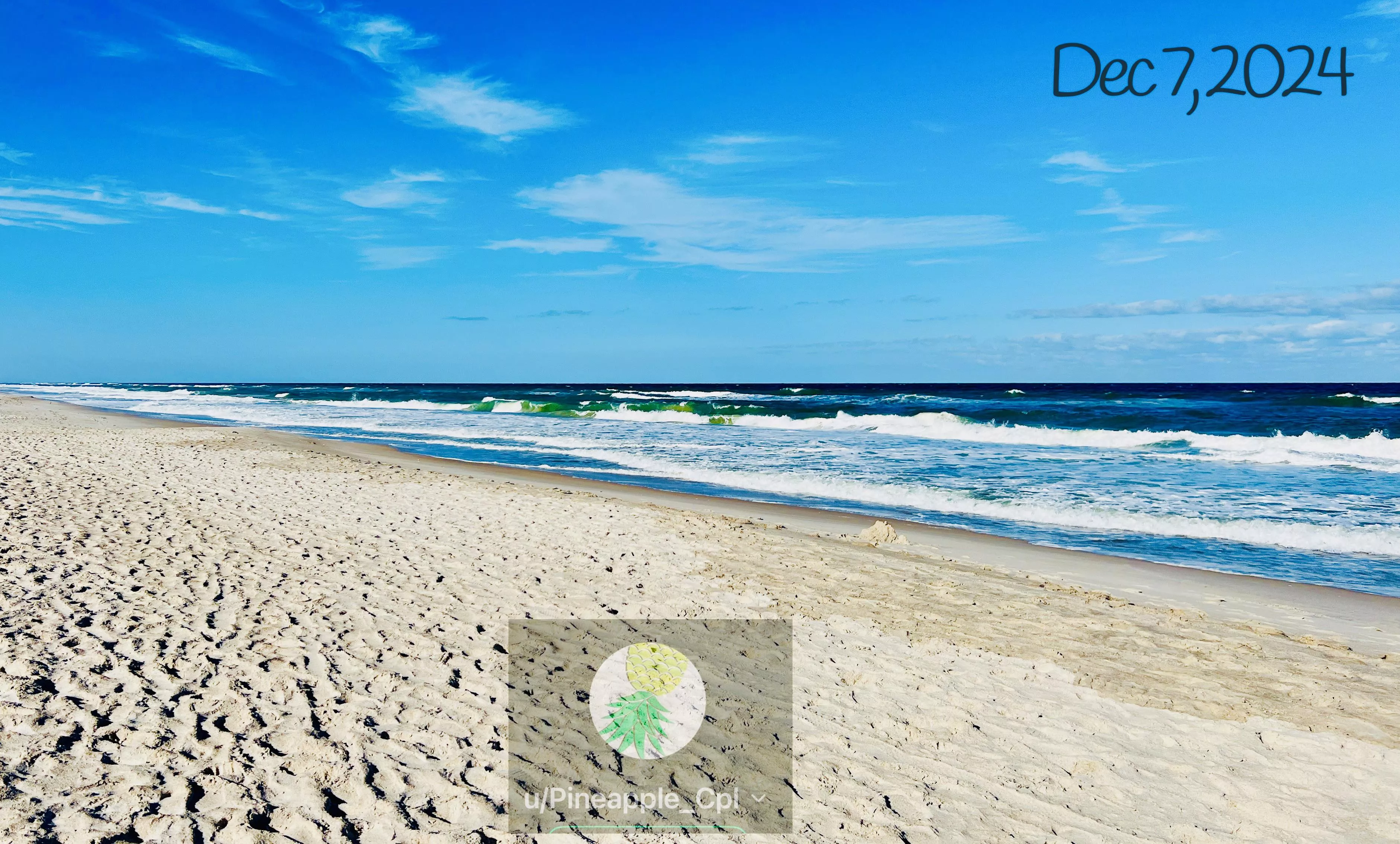 Not to many at the beach today…  but we had a great time regardless :)  posted by Pineapple_Cpl