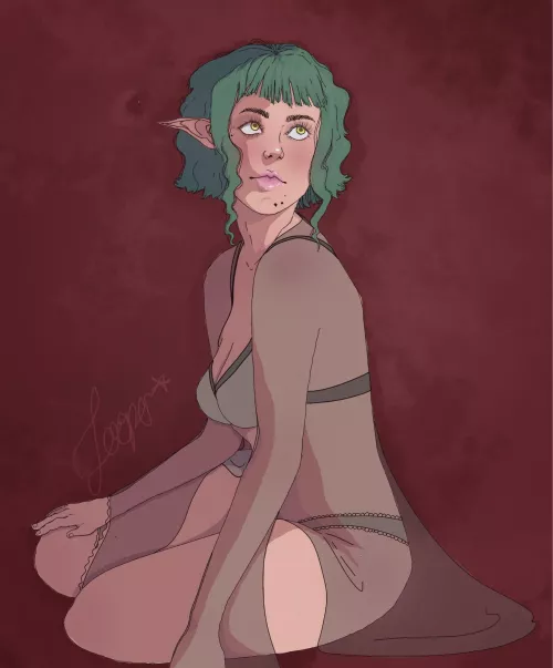 OC Beautiful Elf by MizzLoop by MyWifeDrawsPorn