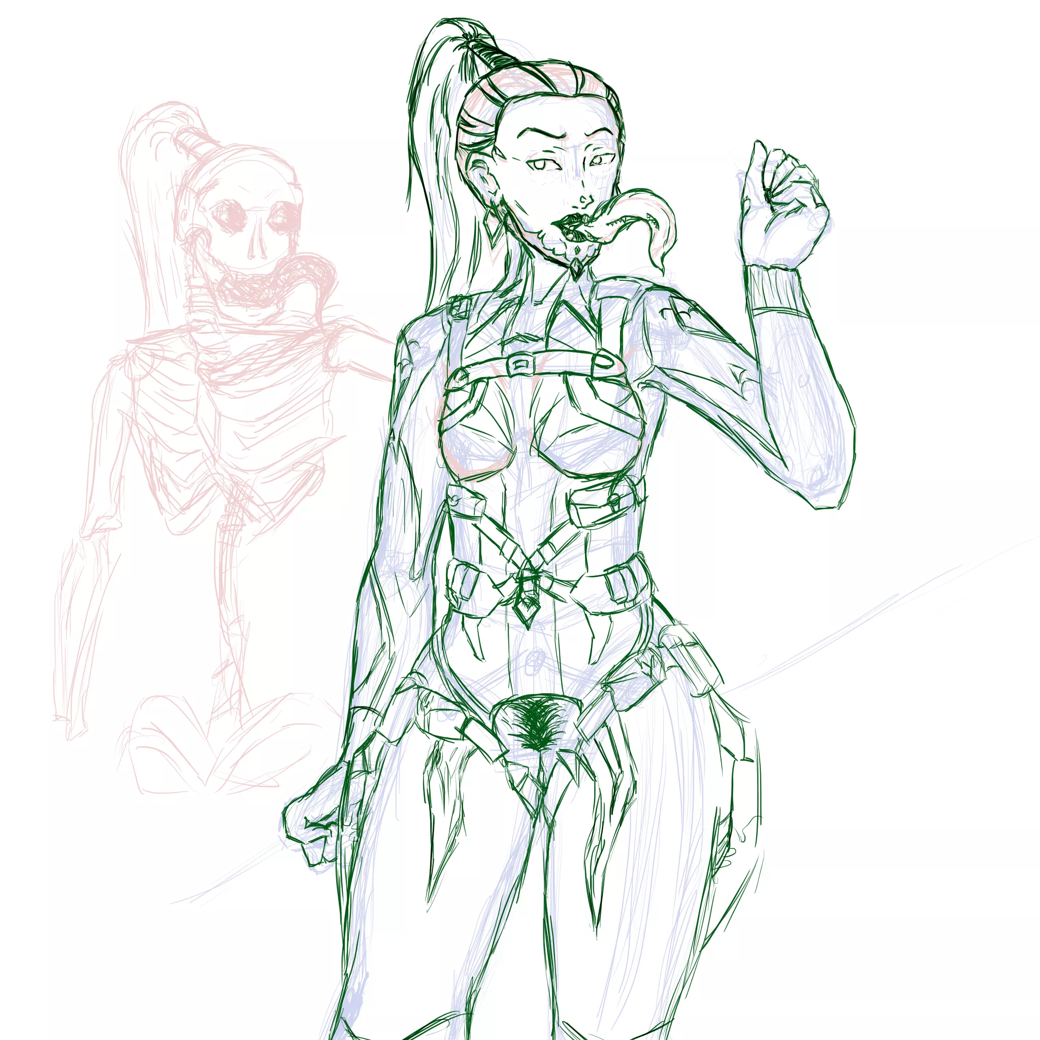 WIP. Eleanor / Nyx offers you a French kiss posted by Queasy_Math9259