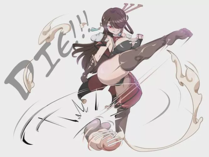 Kicking the cum out of his balls  by AgileEqual8713