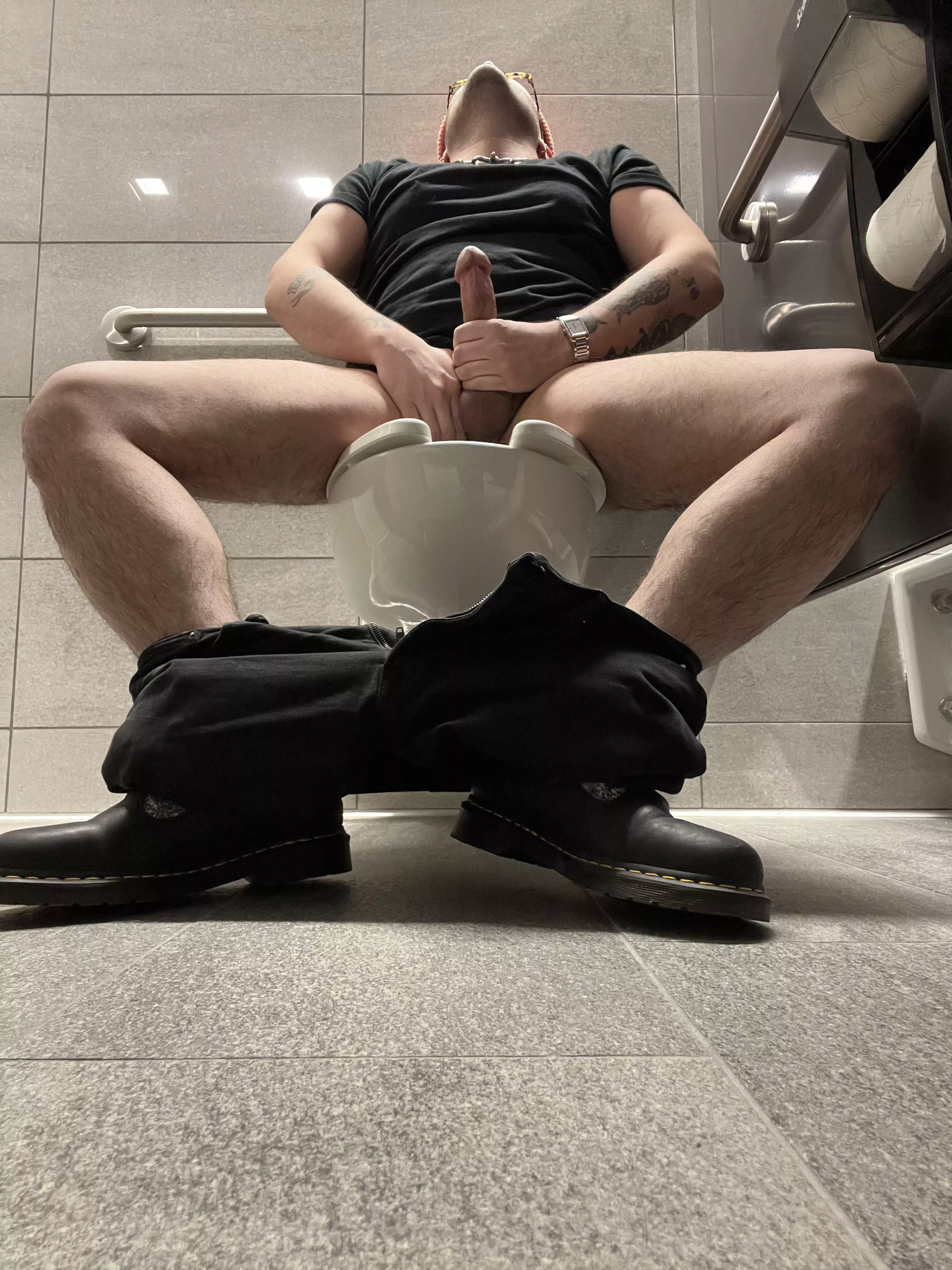 The stall is unlocked, cum watch me stroke  posted by magus_throwaway