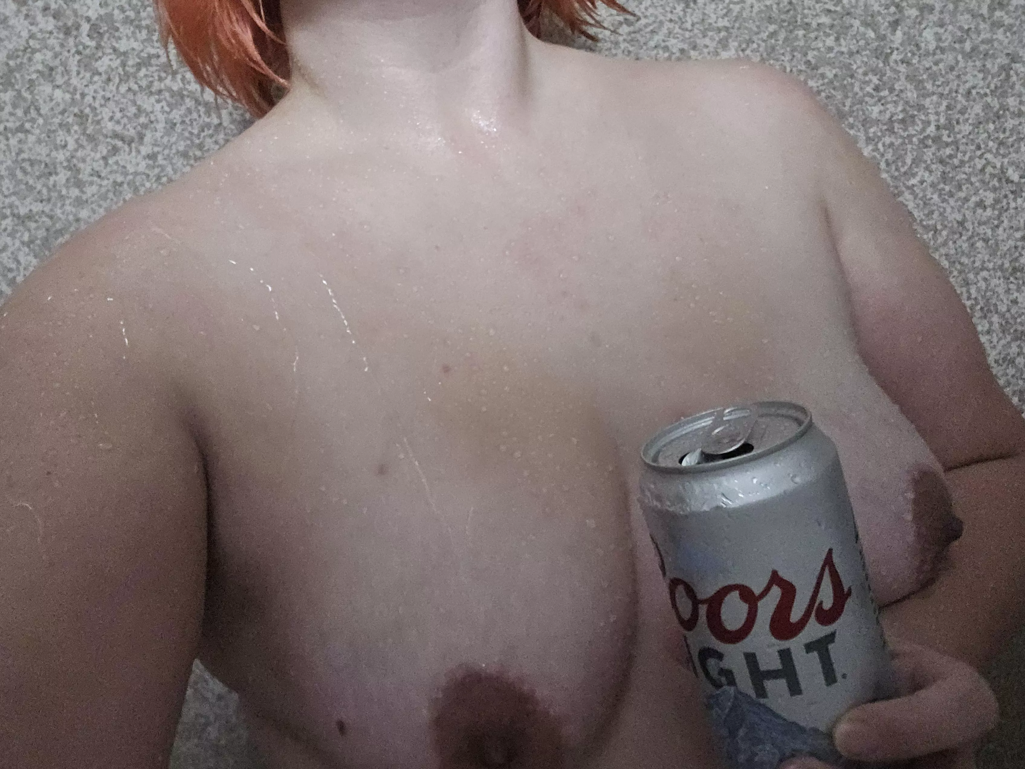 A coors light is making this shower just right  posted by ladywingsthewhite