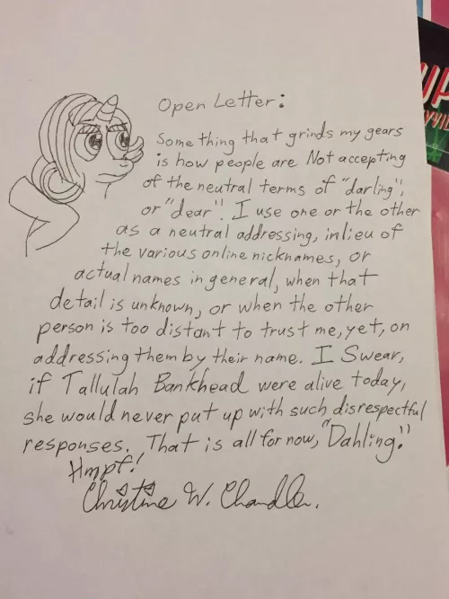 Chris calling people “dear” and “darling” by Cultural-Atmosphere9