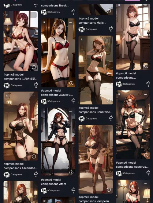 Image Model Comparisons Collection #6 ~255 images (link in comments) by catspaws43