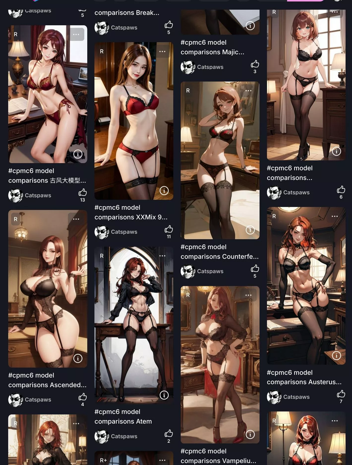 Image Model Comparisons Collection #6 ~255 images (link in comments) posted by catspaws43