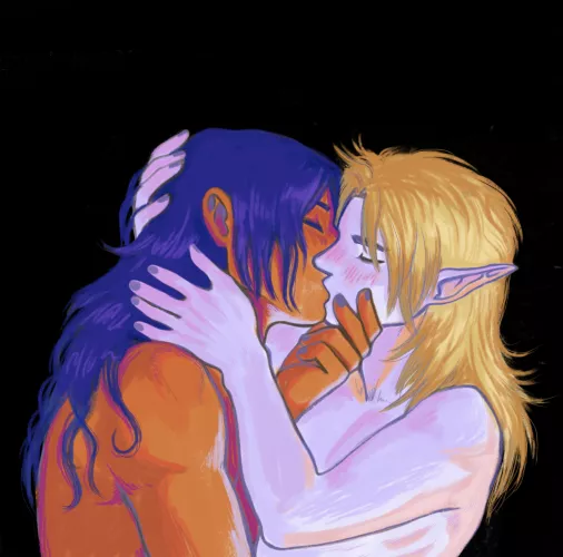 Oh boy, smooching time by kerryfuffle