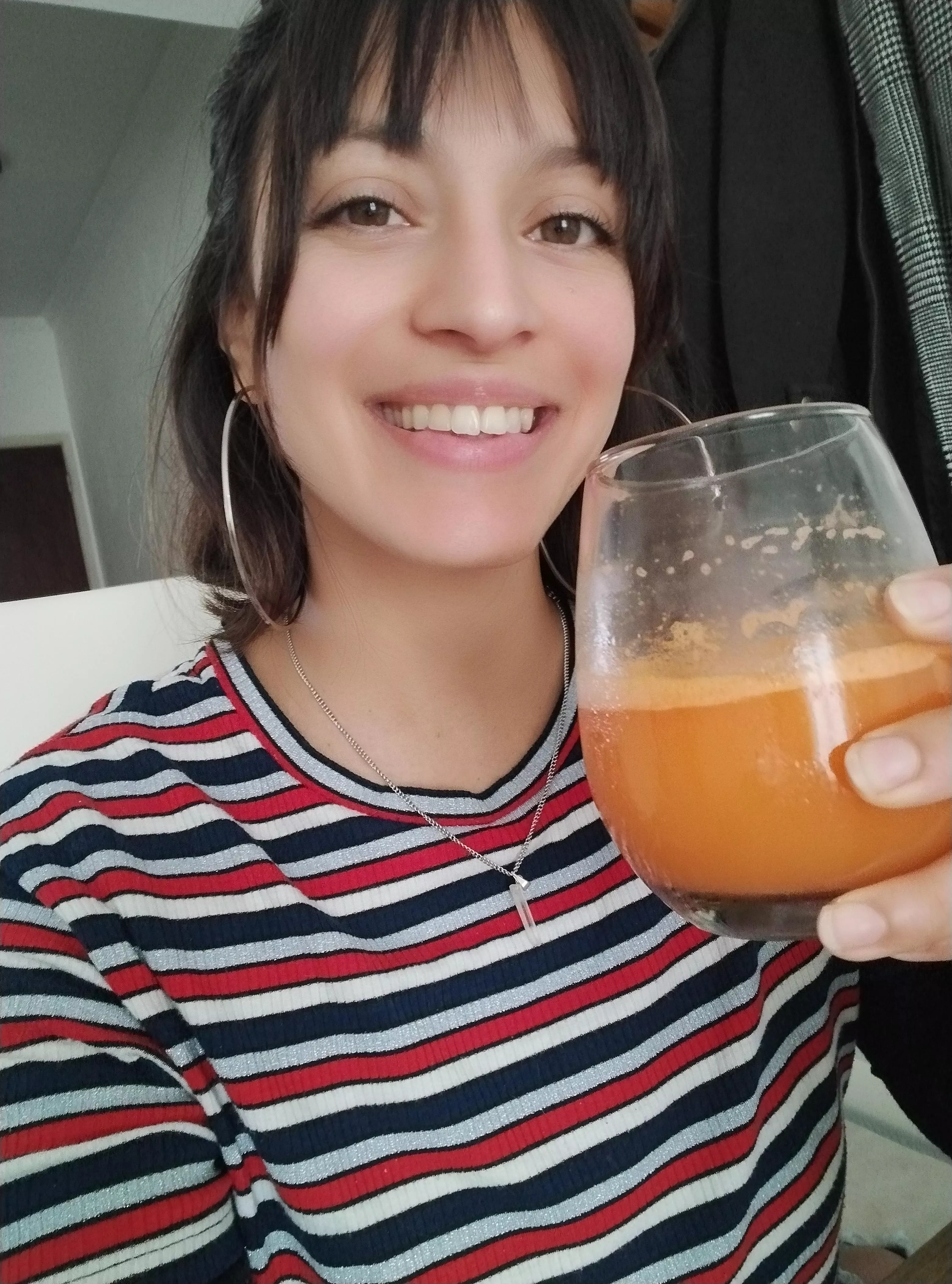 Okay something more cute than a girl drinking her carrot juiceee 😇🩷 For a pretty cute face 🩷 posted by Bettertogether--
