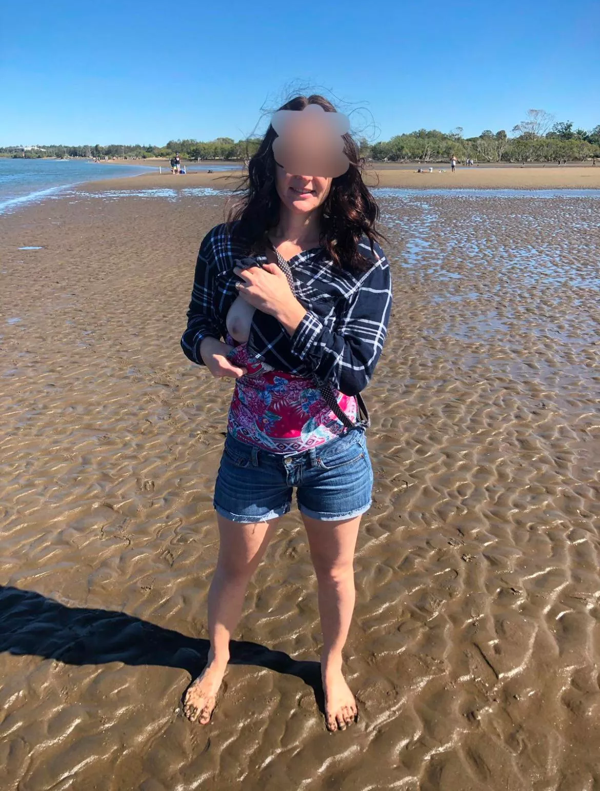 Sneaky boob flash at Nudgee dog beach posted by Aussiecouple_2019