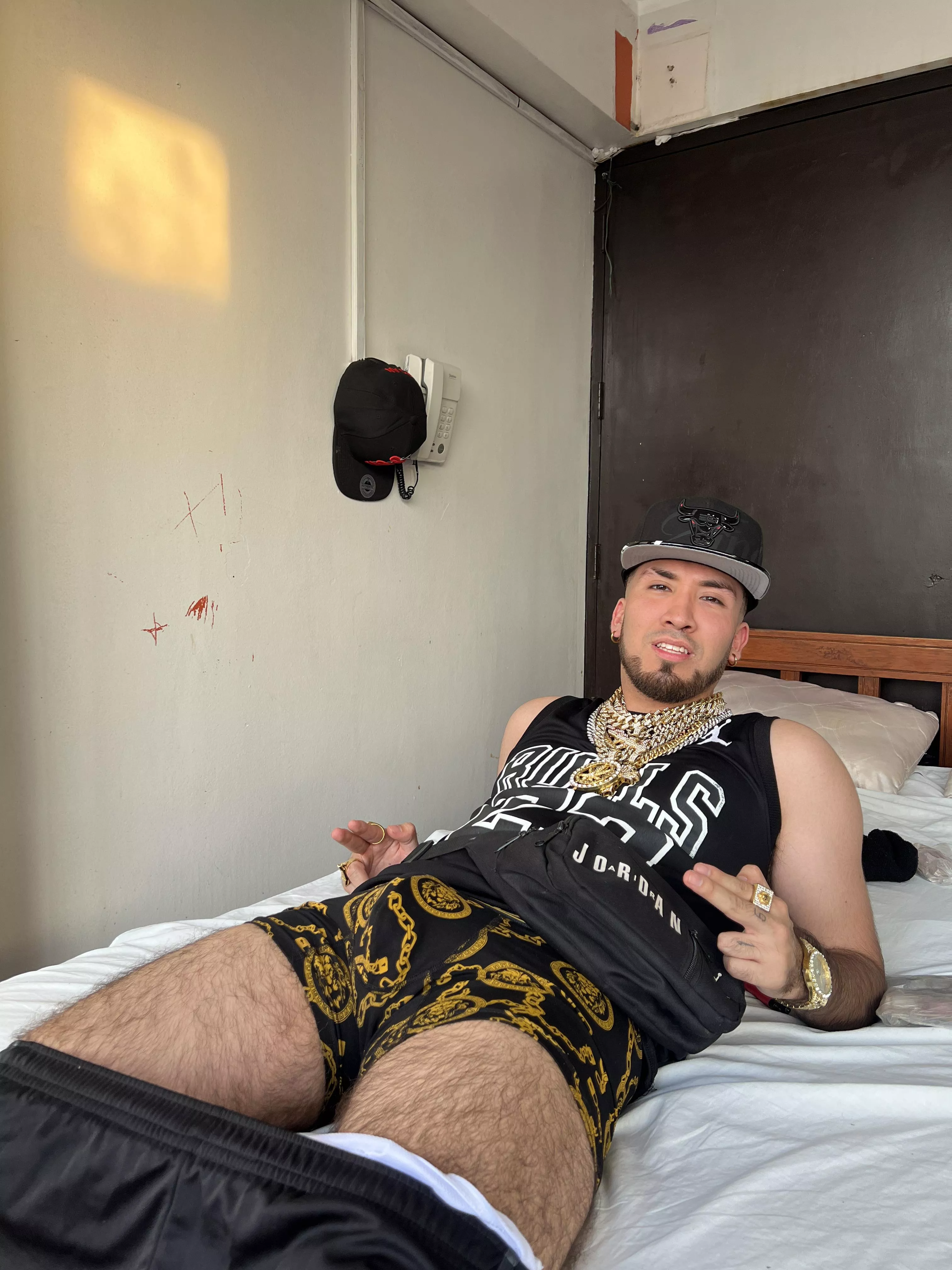 This sweaty bulge is ready for a naughty mouth like yours lol say ah posted by ronaldocutemessi