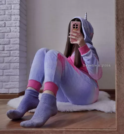 Cute and cozy 🦄💜 by SweetieAlyona