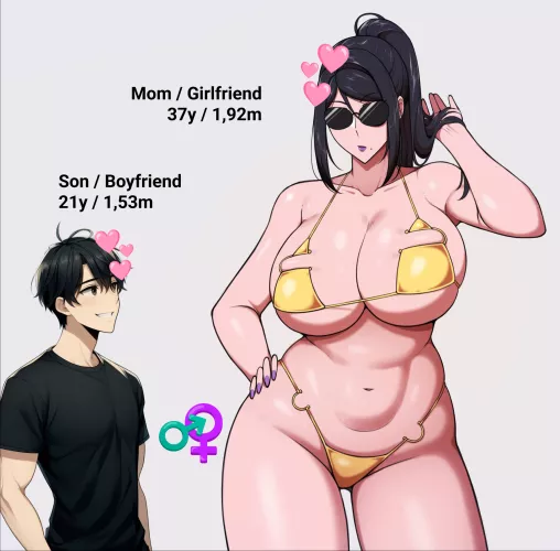 Let the tall thicc mommy smash her little son  by Alpha_Kenybody_77