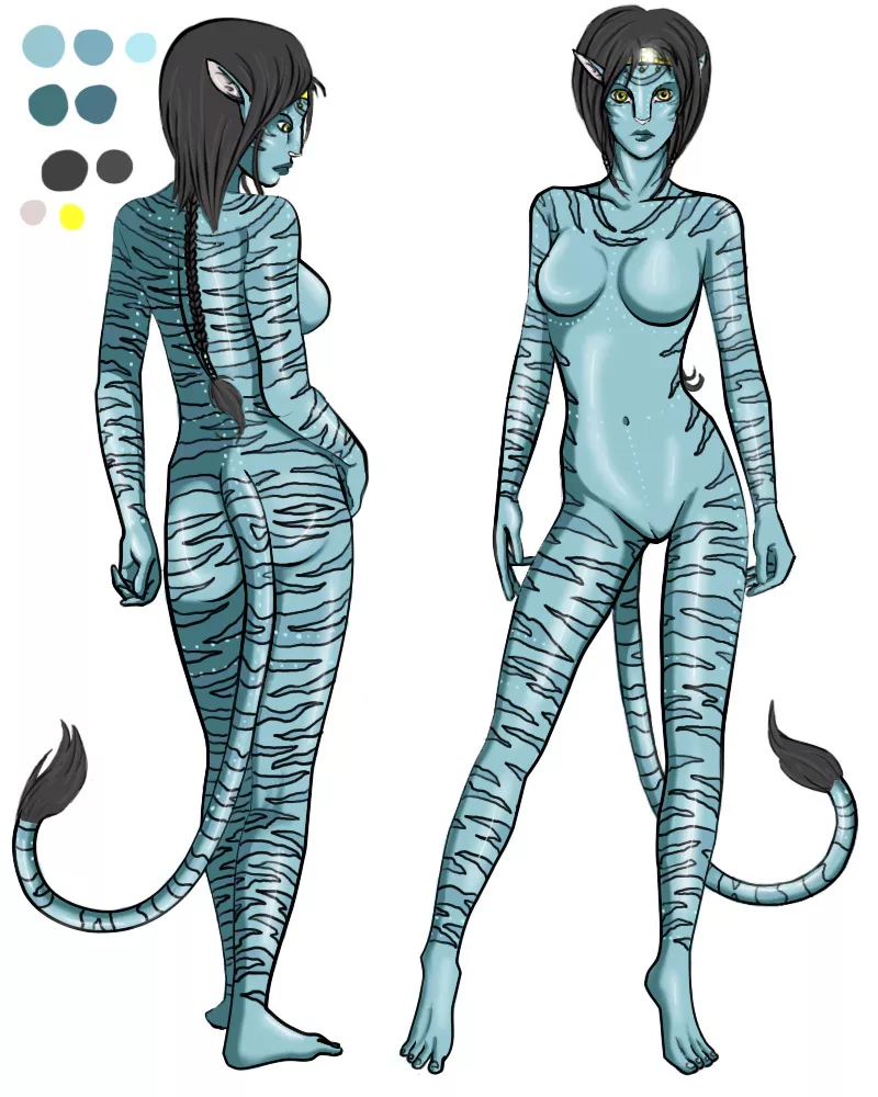 Na'vi girl shows her front and back posted by NastinaX