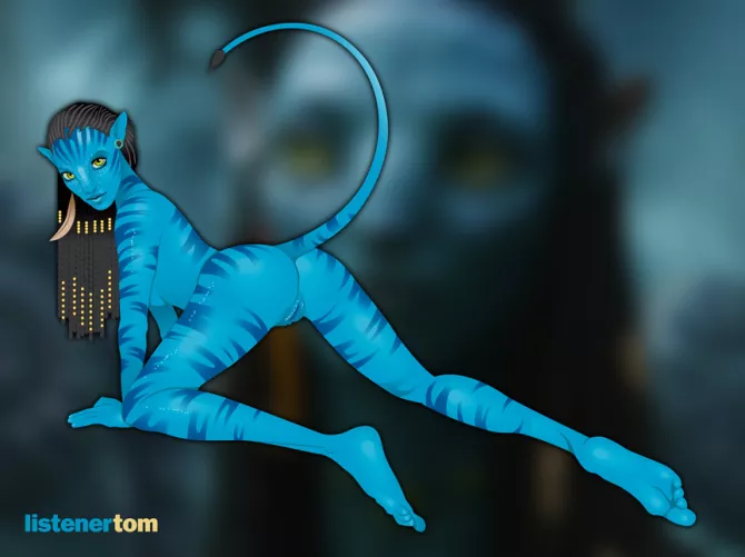 Na'vi shows her pussy by raising her long tail (by ListenerTom) by NastinaX