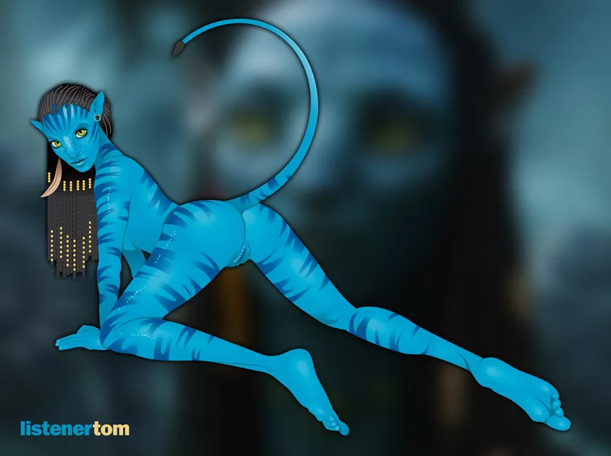 Na'vi shows her pussy by raising her long tail (by ListenerTom) posted by NastinaX