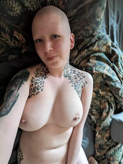 No hair, no eyebrows, I love how smooth my head is! by TinyVulpesZerda