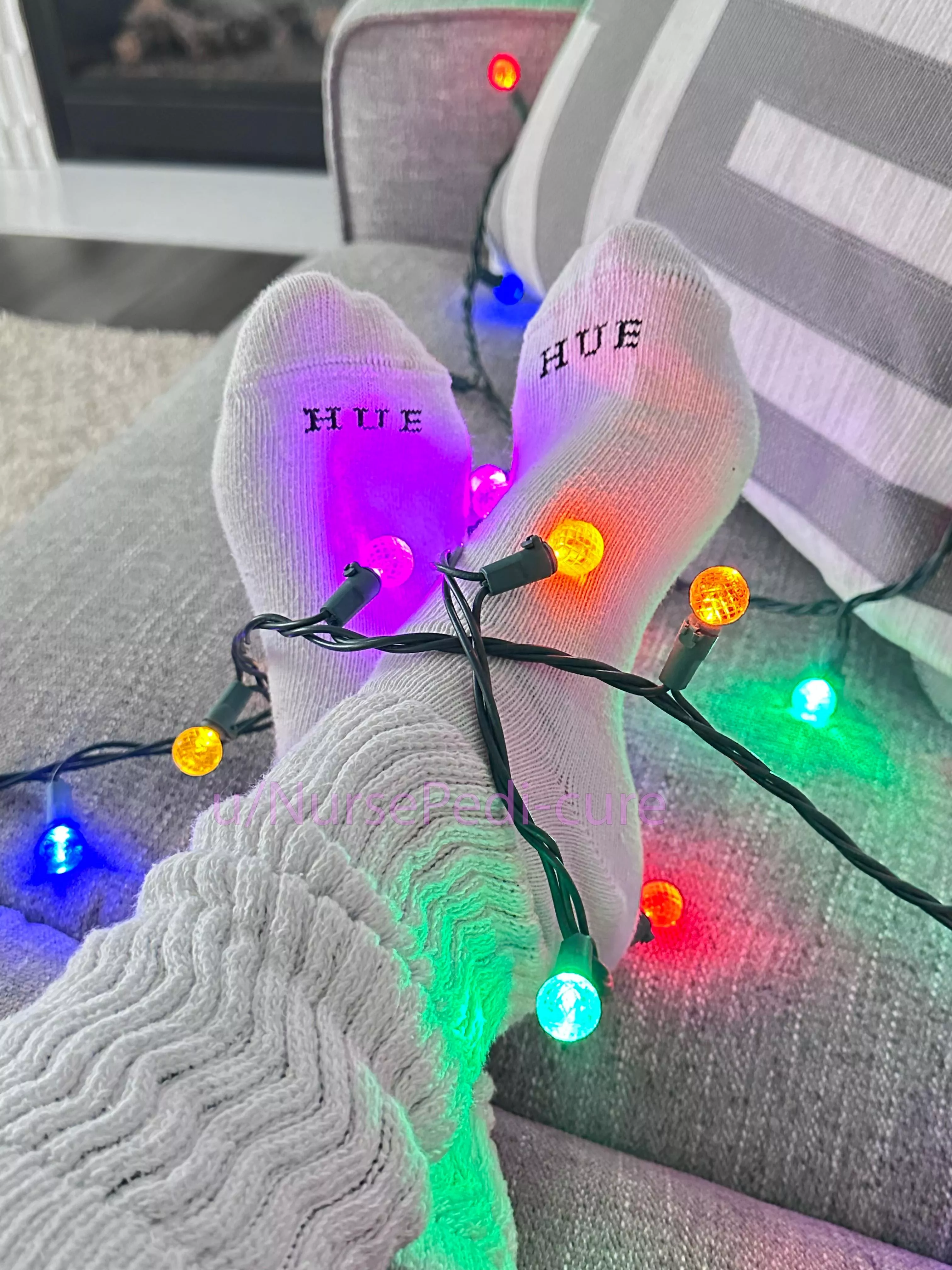 Lying sick on the couch today. Thought it looked cute! posted by NursePedi-cure