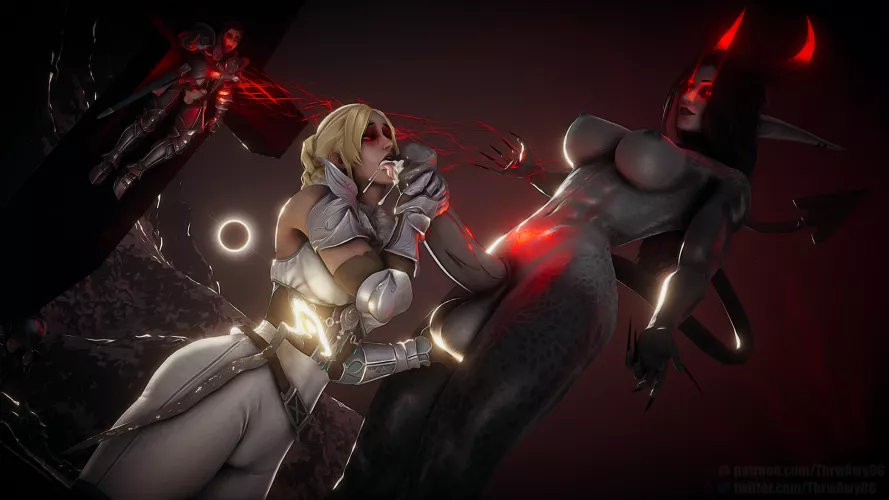 [OC] Healer 'failed' her saving throw against the Succubus :( by thrwawydg