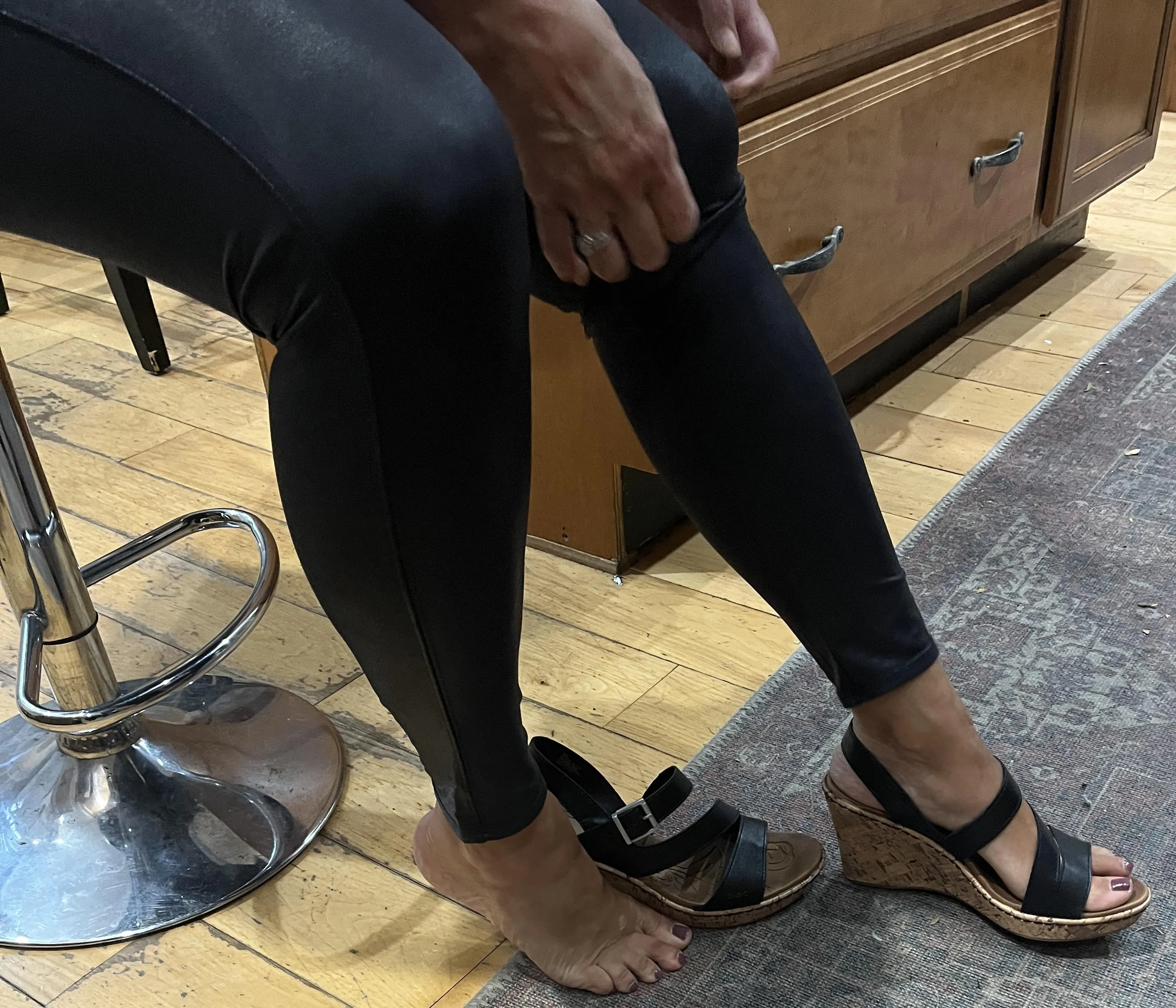 Black Strappy Wedges posted by MilfWife51